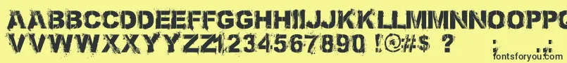Bronx Bystreets 1 4 PERSONAL USE ONLY Font – Black Fonts on Yellow Background