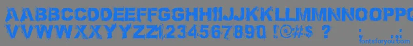 Bronx Bystreets 1 4 PERSONAL USE ONLY-Schriftart – Blaue Schriften auf grauem Hintergrund