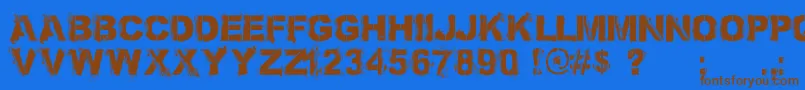 Bronx Bystreets 1 4 PERSONAL USE ONLY Font – Brown Fonts on Blue Background