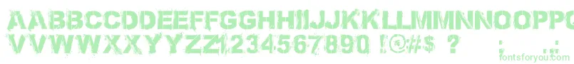 Bronx Bystreets 1 4 PERSONAL USE ONLY-Schriftart – Grüne Schriften auf weißem Hintergrund