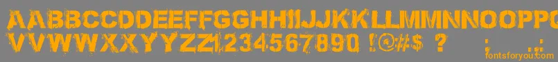 Weitere Informationen zur Bronx Bystreets 1 4 PERSONAL USE ONLY-Schriftart Bronx Bystreets 1 4 PERSONAL USE ONLY-Schriftart – Orangefarbene Schriften auf grauem Hintergrund