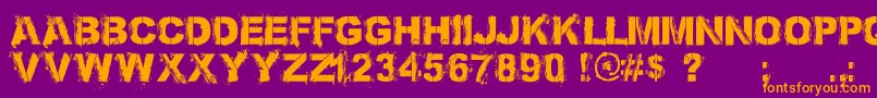 Bronx Bystreets 1 4 PERSONAL USE ONLY Font – Orange Fonts on Purple Background