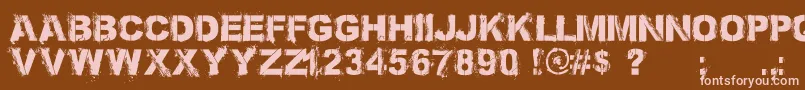Bronx Bystreets 1 4 PERSONAL USE ONLY Font – Pink Fonts on Brown Background