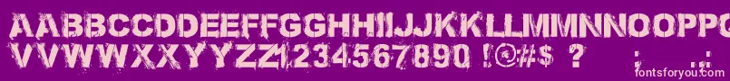 Bronx Bystreets 1 4 PERSONAL USE ONLY Font – Pink Fonts on Purple Background