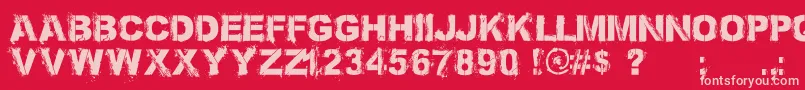 Bronx Bystreets 1 4 PERSONAL USE ONLY-Schriftart – Rosa Schriften auf rotem Hintergrund