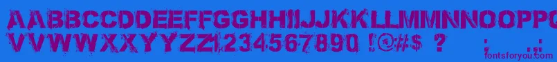 Bronx Bystreets 1 4 PERSONAL USE ONLY Font – Purple Fonts on Blue Background