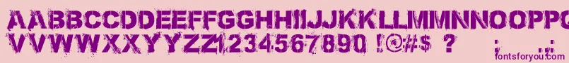 Bronx Bystreets 1 4 PERSONAL USE ONLY Font – Purple Fonts on Pink Background