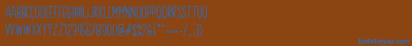 Brook Demo Font – Blue Fonts on Brown Background