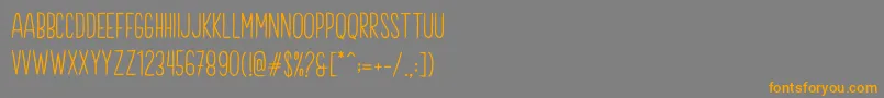 Brook Demo Font – Orange Fonts on Gray Background