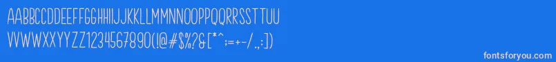 Brook Demo Font – Pink Fonts on Blue Background