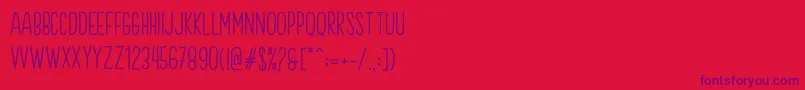 Brook Demo Font – Purple Fonts on Red Background
