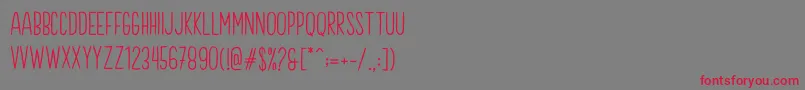 Brook Demo Font – Red Fonts on Gray Background