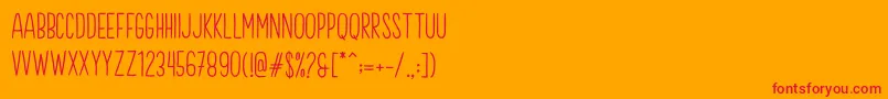 Brook Demo Font – Red Fonts on Orange Background