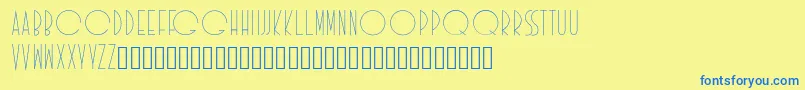 Idilica Font – Blue Fonts on Yellow Background