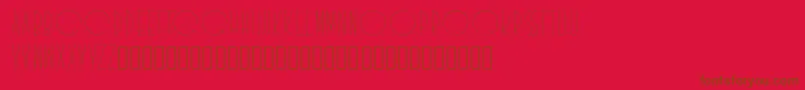 Idilica-Schriftart – Braune Schriften auf rotem Hintergrund