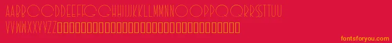 Idilica Font – Orange Fonts on Red Background