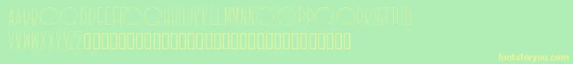 Idilica Font – Yellow Fonts on Green Background
