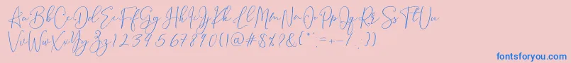Шрифт Brooke Smith Script – синие шрифты на розовом фоне