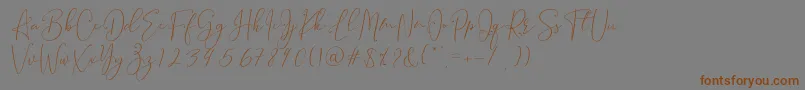 Шрифт Brooke Smith Script – коричневые шрифты на сером фоне