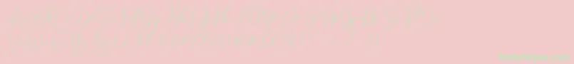フォントBrooke Smith Script – ピンクの背景に緑の文字