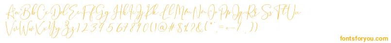 Шрифт Brooke Smith Script – оранжевые шрифты на белом фоне