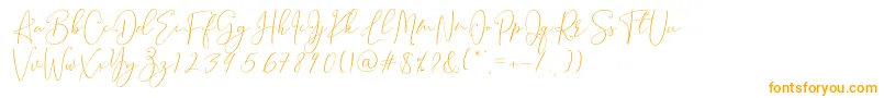 Brooke Smith Script-fontti – oranssit fontit valkoisella taustalla