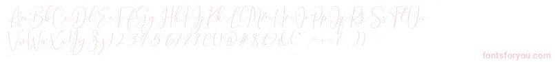 フォントBrooke Smith Script – 白い背景にピンクのフォント
