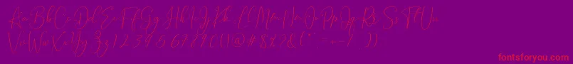 Шрифт Brooke Smith Script – красные шрифты на фиолетовом фоне