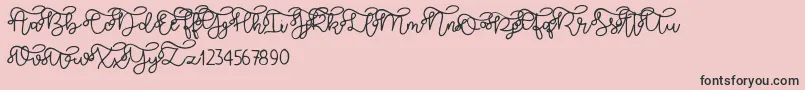 fuente Brooklyn script – Fuentes Negras Sobre Fondo Rosa