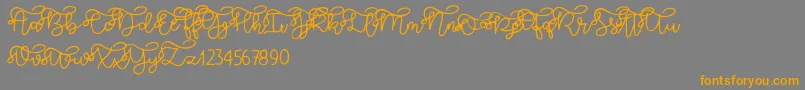 fuente Brooklyn script – Fuentes Naranjas Sobre Fondo Gris