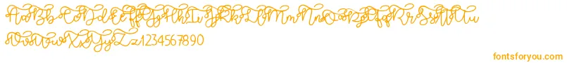 Brooklyn script-fontti – oranssit fontit