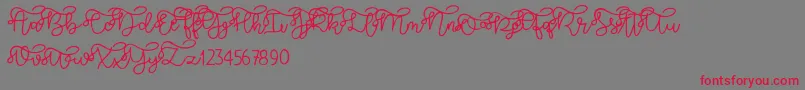 Weitere Informationen zur Brooklyn script-Schriftart Brooklyn script-Schriftart – Rote Schriften auf grauem Hintergrund