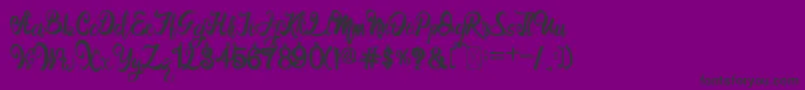 BroRintto-Schriftart – Schwarze Schriften auf violettem Hintergrund