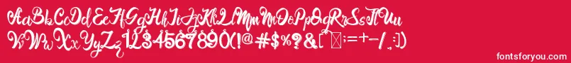 BroRintto Font – White Fonts on Red Background