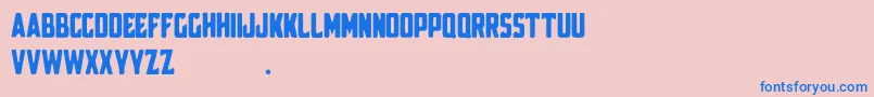 Broscoi Demo Font – Blue Fonts on Pink Background