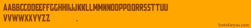 Broscoi Demo Font – Brown Fonts on Orange Background