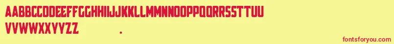 Broscoi Demo Font – Red Fonts on Yellow Background