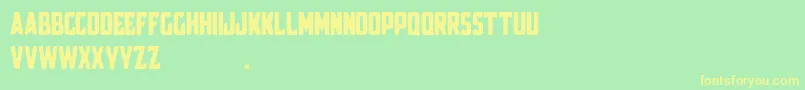 Broscoi Demo Font – Yellow Fonts on Green Background