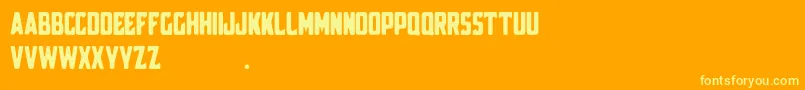 Broscoi Demo Font – Yellow Fonts on Orange Background