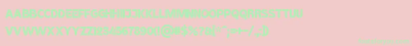 BroshK Font – Green Fonts on Pink Background