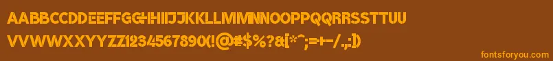 BroshK Font – Orange Fonts on Brown Background