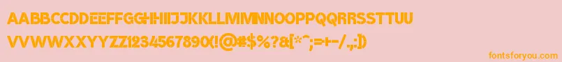 BroshK Font – Orange Fonts on Pink Background