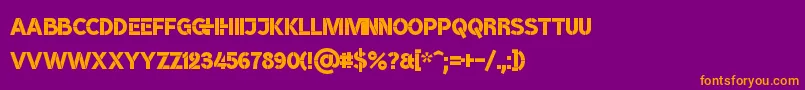 BroshK Font – Orange Fonts on Purple Background