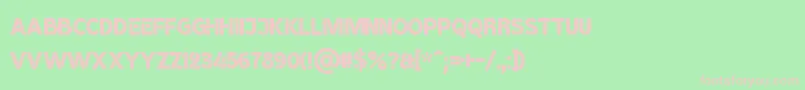 BroshK Font – Pink Fonts on Green Background