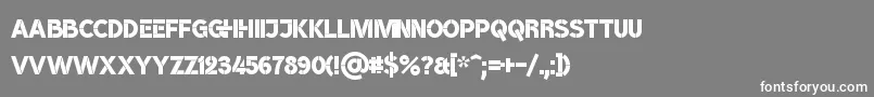 BroshK Font – White Fonts on Gray Background