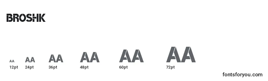 BroshK (122256) Font Sizes
