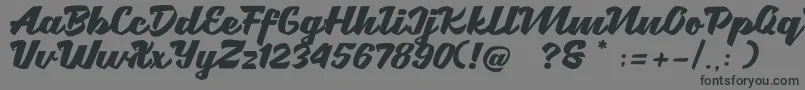 Brotha Script Font – Black Fonts on Gray Background