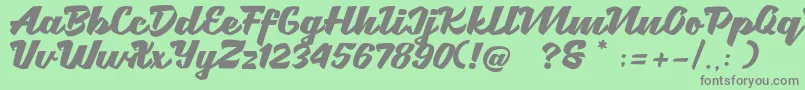 Brotha Script Font – Gray Fonts on Green Background