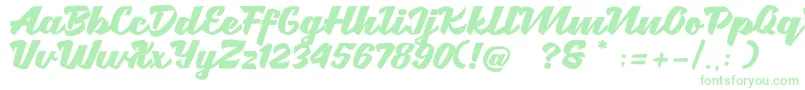 フォントBrotha Script – 緑のフォント