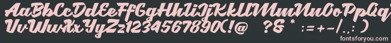 フォントBrotha Script – 黒い背景にピンクのフォント